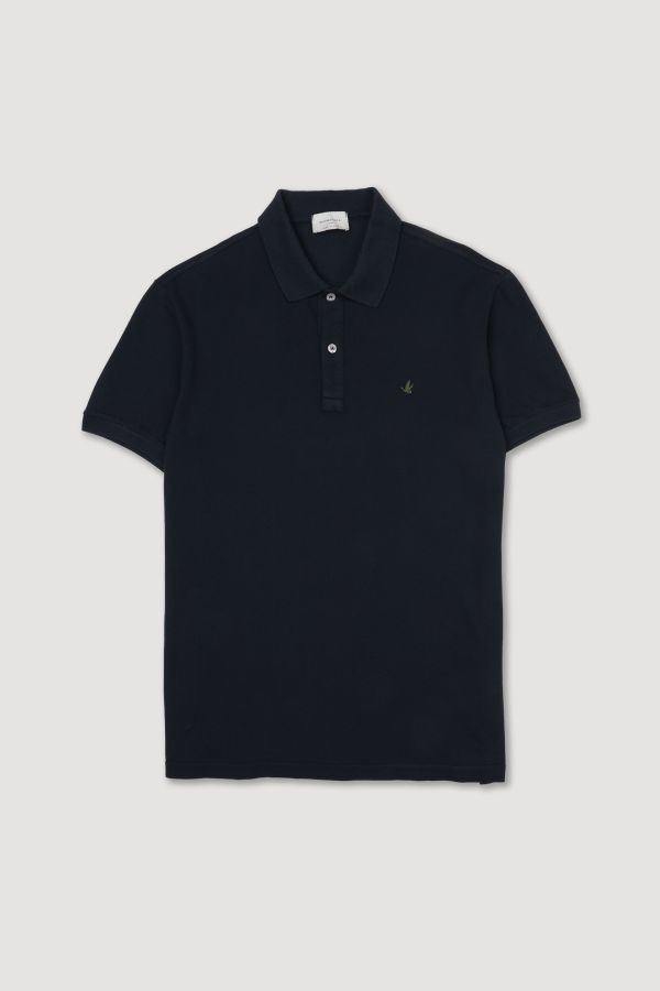 Printed collar polo shirt