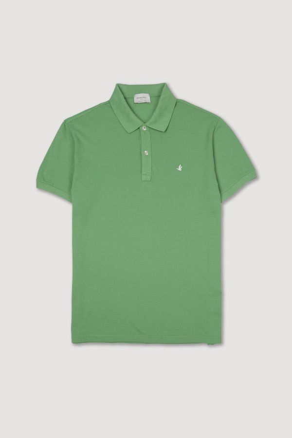 Printed collar polo shirt