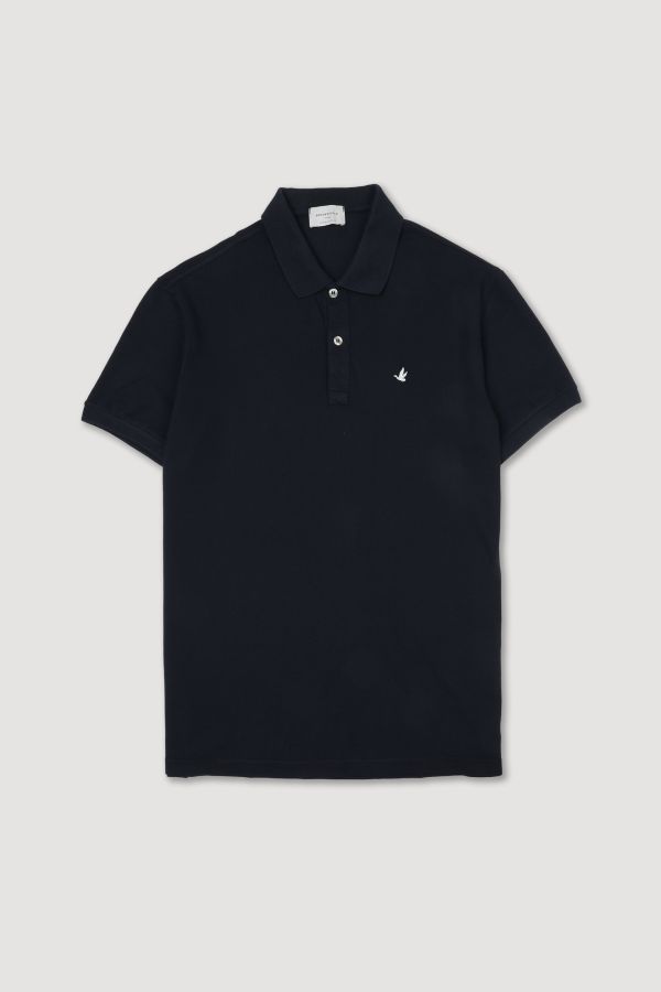 Printed collar polo shirt