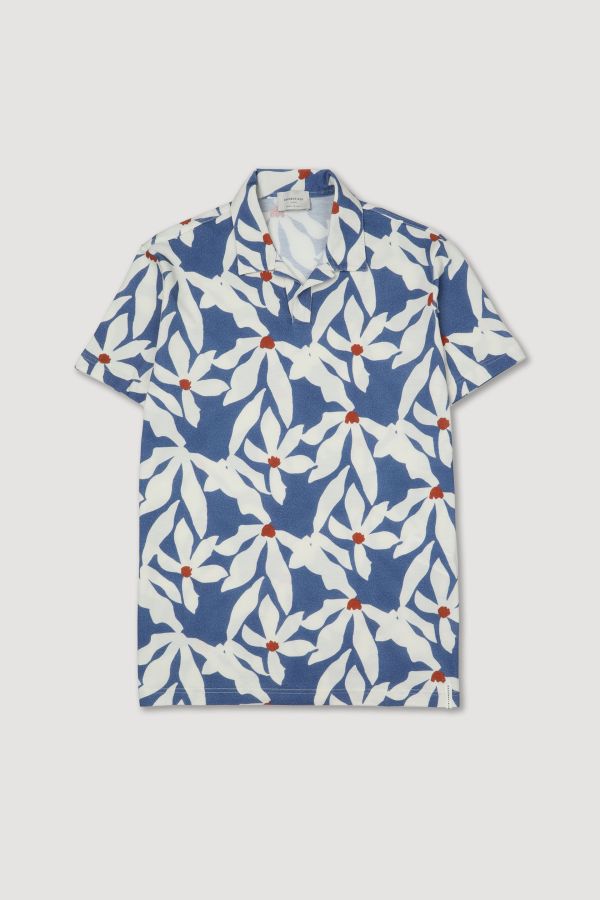 Printed polo shirt