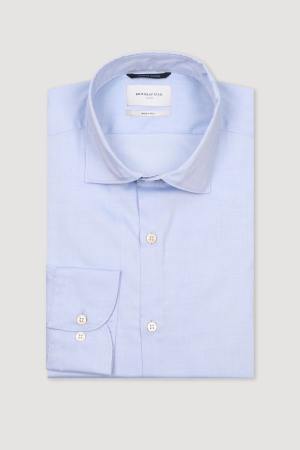 Spread collar shirt, slim fit