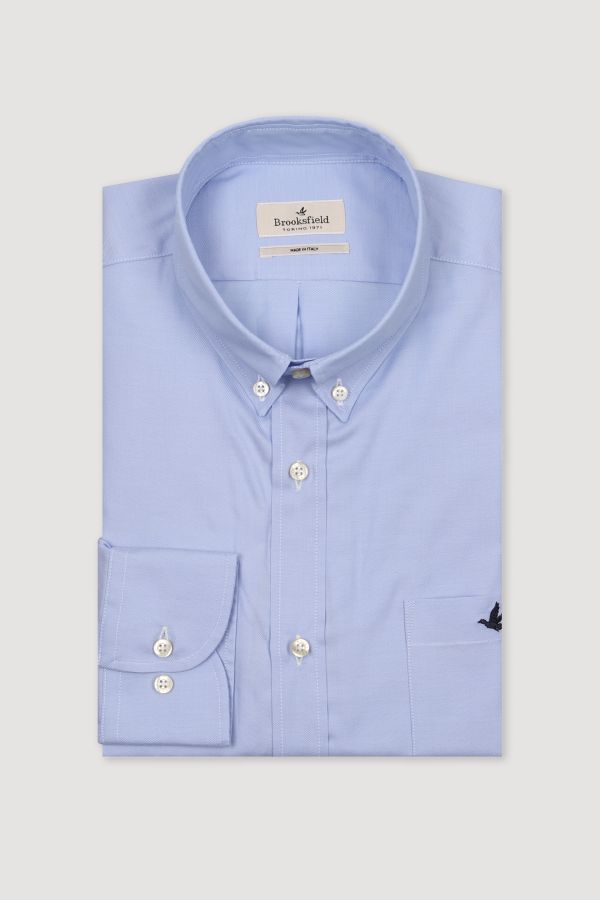 Button down collar shirt with pocket, regular fit