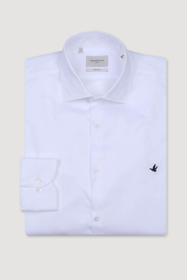 Spread collar shirt, slim fit