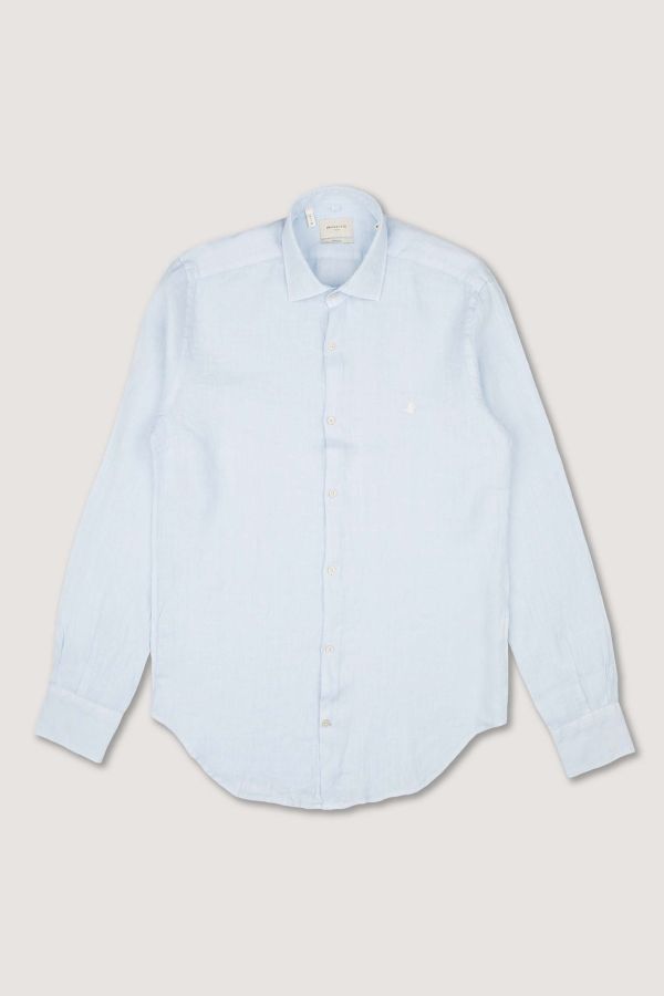 Spread collar shirt, slim fit