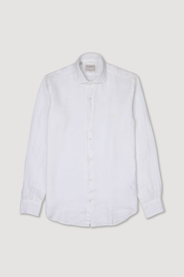 Spread collar shirt, slim fit
