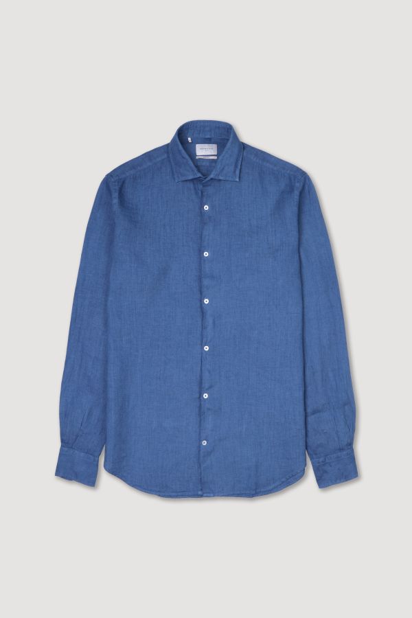 Spread collar shirt, slim fit