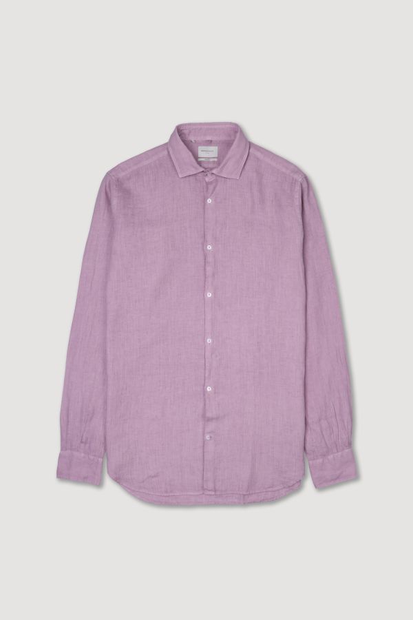 Spread collar shirt, slim fit