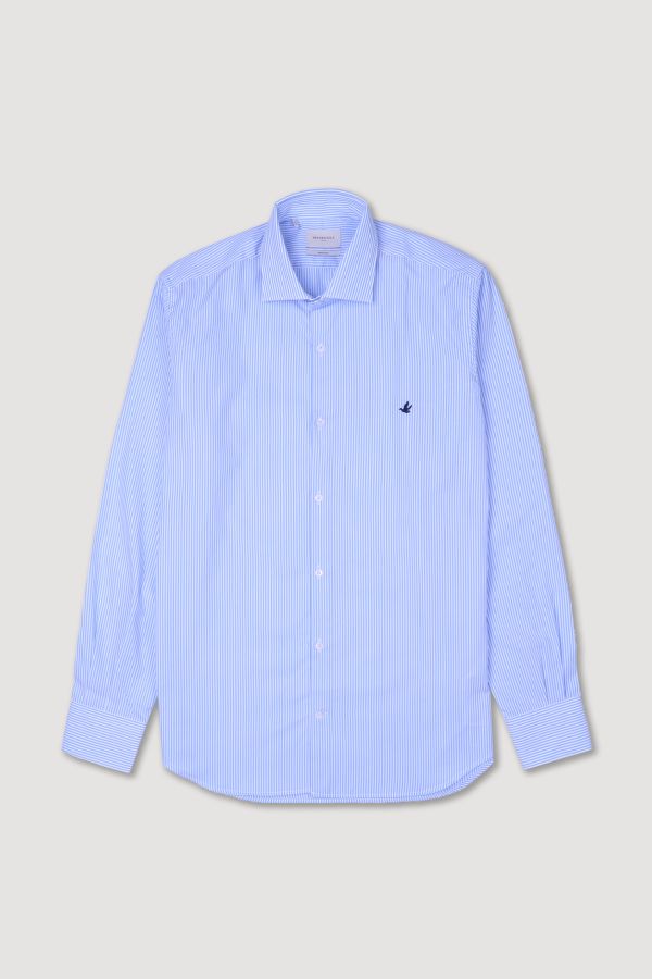 Spread collar shirt, slim fit