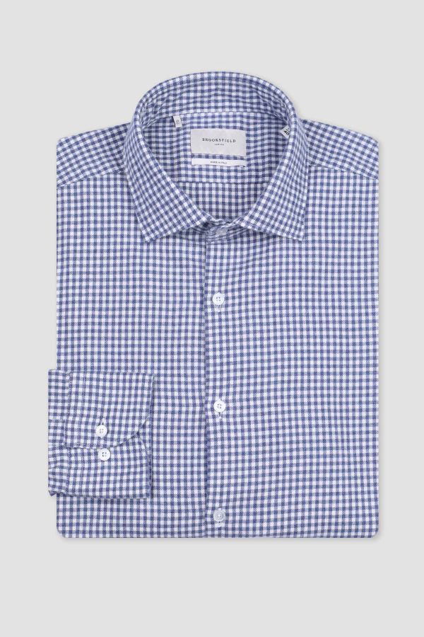 Spread collar shirt, slim fit