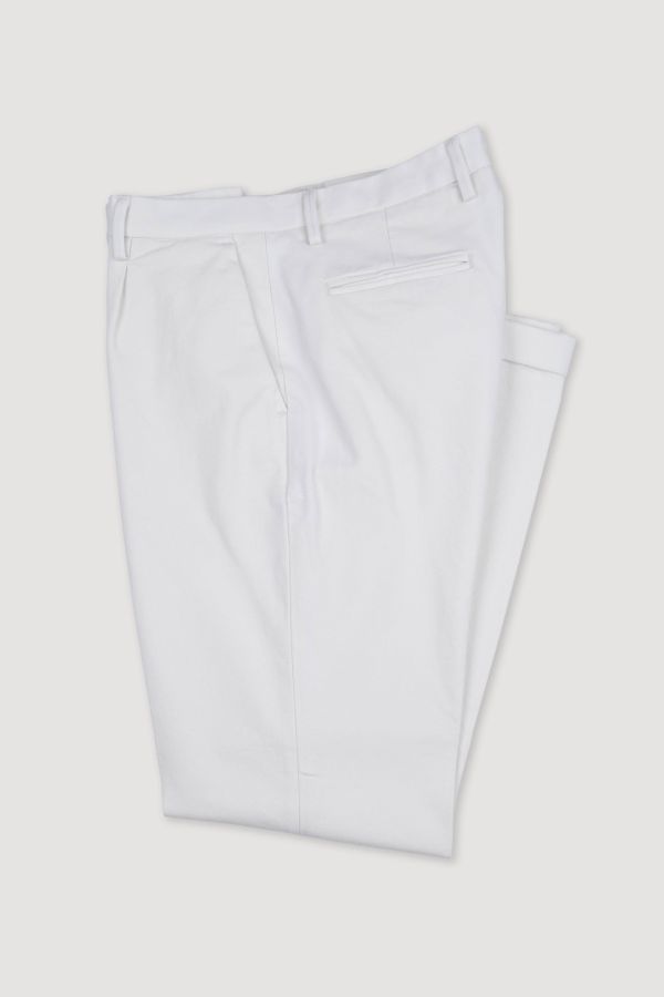 Slim fit pleated chinos