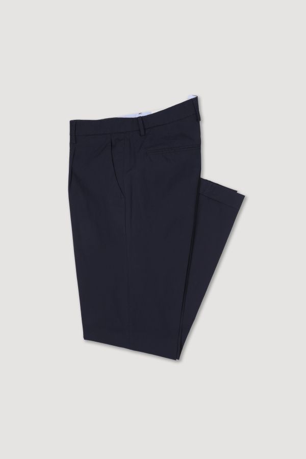 Slim fit pleated chinos