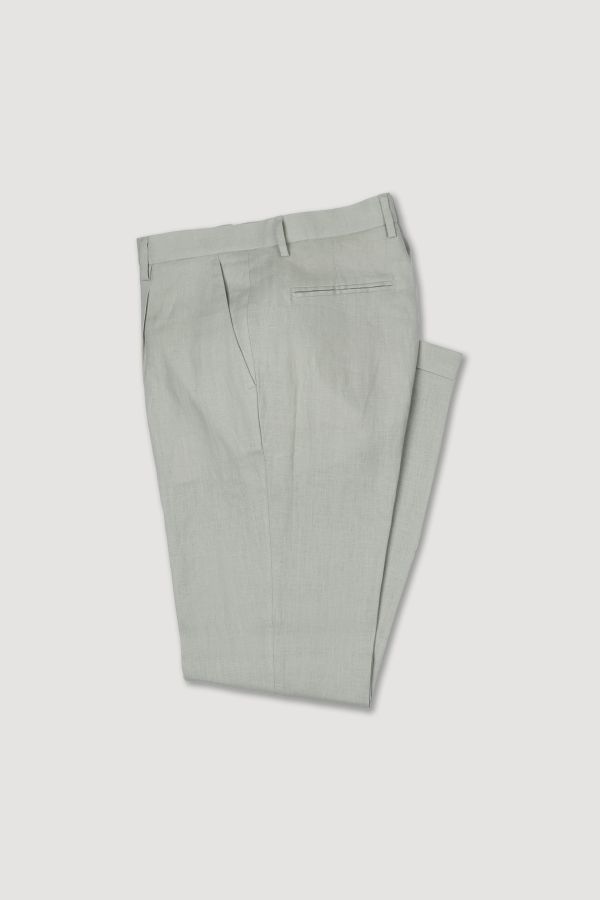 Slim fit pleated chinos