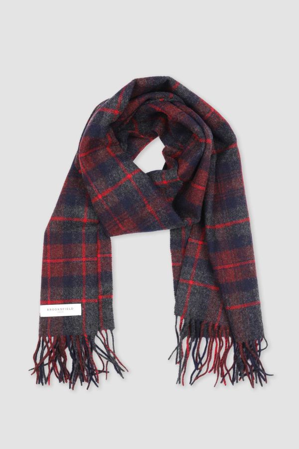 Fringed checked scarf