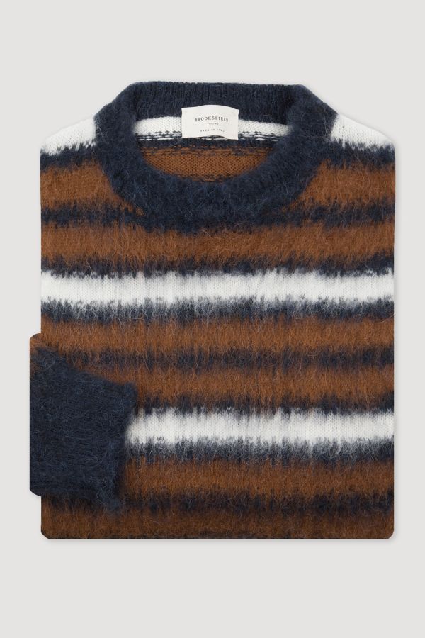 Striped crewneck sweater