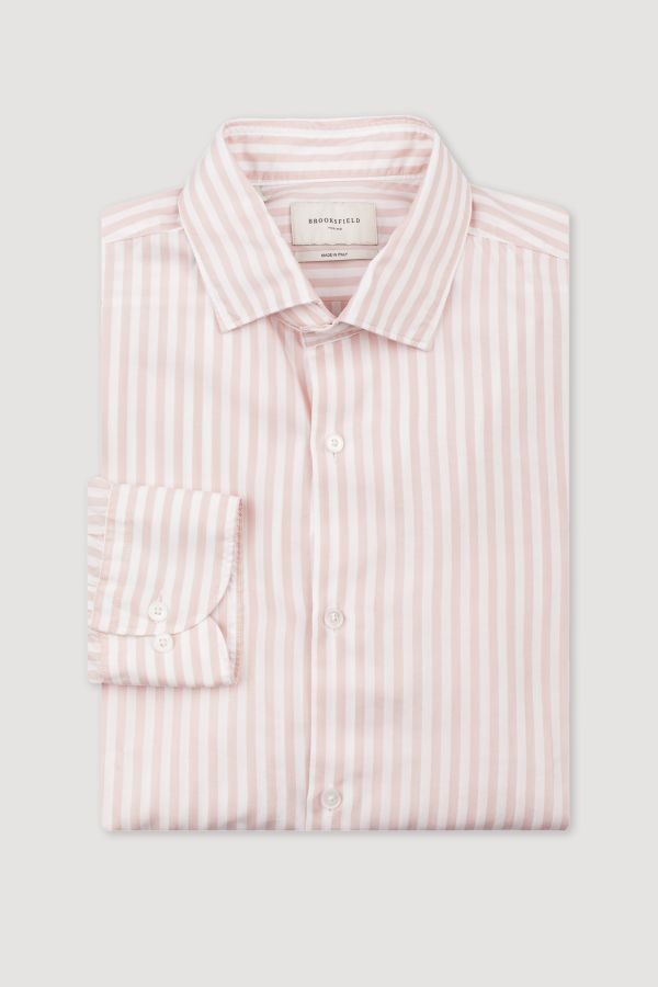 Spread collar shirt, slim fit