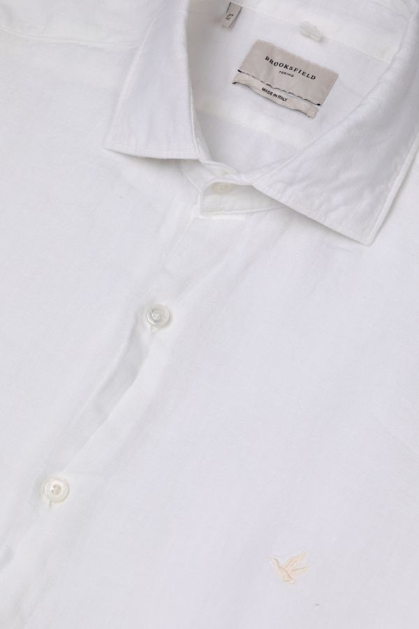 Spread collar shirt, slim fit