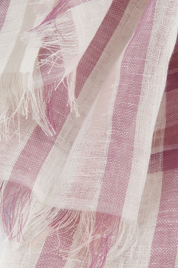 Fringed checked scarf