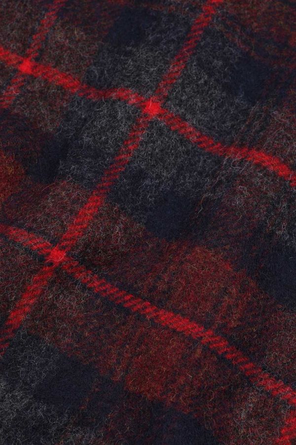Fringed checked scarf