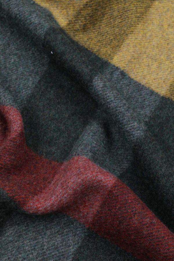 Fringed checked scarf