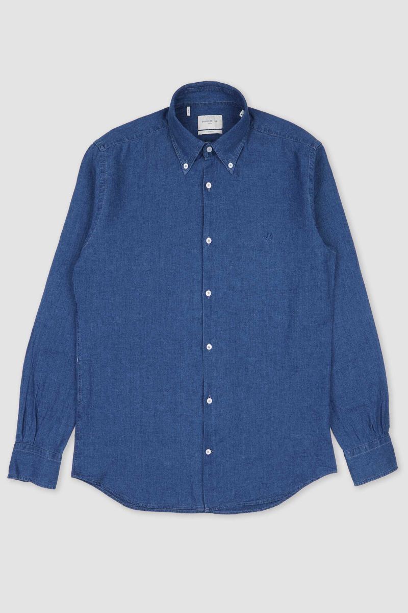 Slim fit button down collar shirt clearance